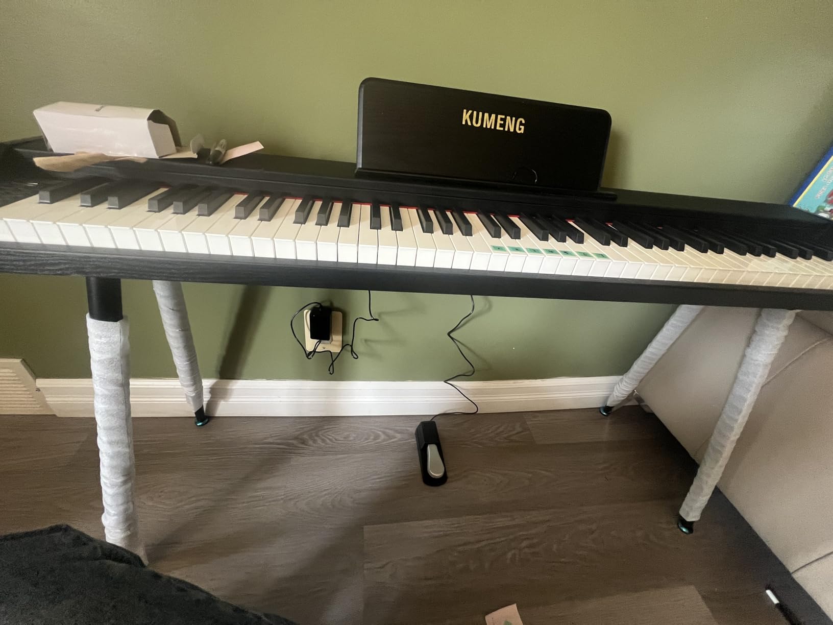 Digital Piano 88 Key Semi Weighted Keyboard, Electric Piano | For Beginners With Piano Stand, Sheet Music Stand, Pedal, Power Adapter, Headphone Mode, USB-MIDI customer photo 2