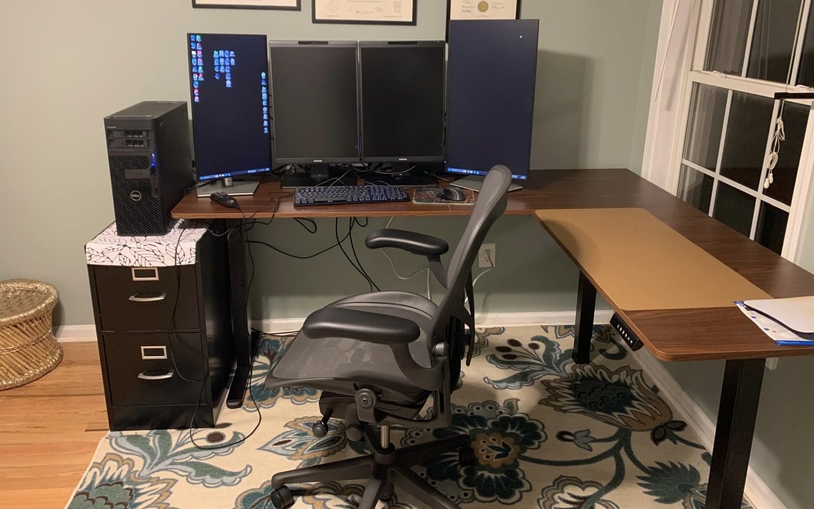 VIVO Real Bamboo 75 x 63 in Corner Standing Desk, DESK-E3CTWO-75 customer photo 2