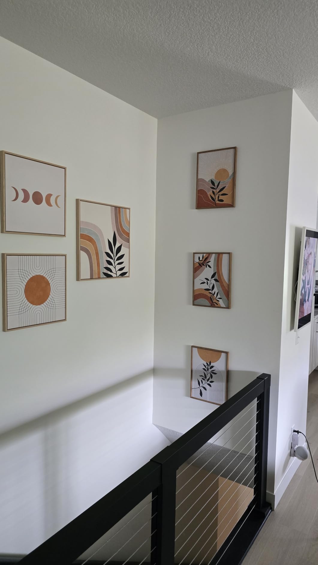 BINCUE Neutral Abstract Wall Art Beige Large Wall Decor Boho Mid Century Modern Artwork Art Print for Living Room Bedroom Office 24