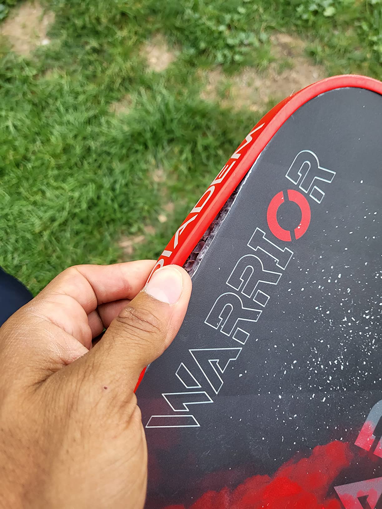Diadem Warrior Pickleball Paddle | Carbon Fiber Face, 3X L-Core Hybrid Nomex Polymer Honeycomb Core, Grit Paint Surface for Spin, Control and Power | Indoor/Outdoor | USAPA Approved customer photo 2