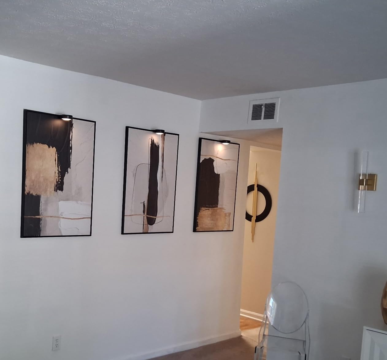 Large Framed Boho Black White Abstract Wall Art for Living Room, 24x36 In customer photo 1