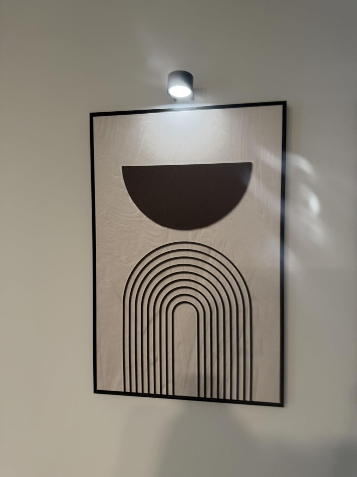 Large Framed Boho Black White Abstract Wall Art for Living Room, 24x36 In customer photo 2