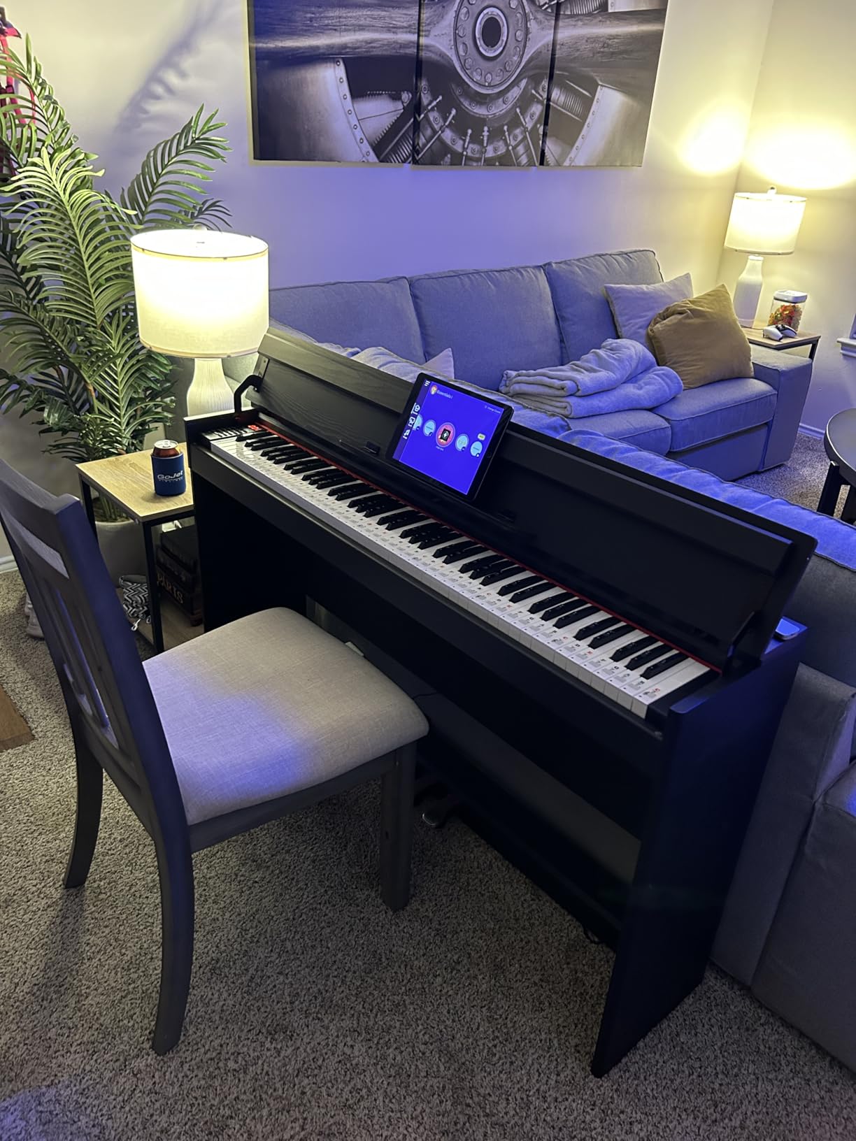 WENCAI Digital Piano 88 Key Full Size Keyboard for Beginners, Dark Brown customer photo 2