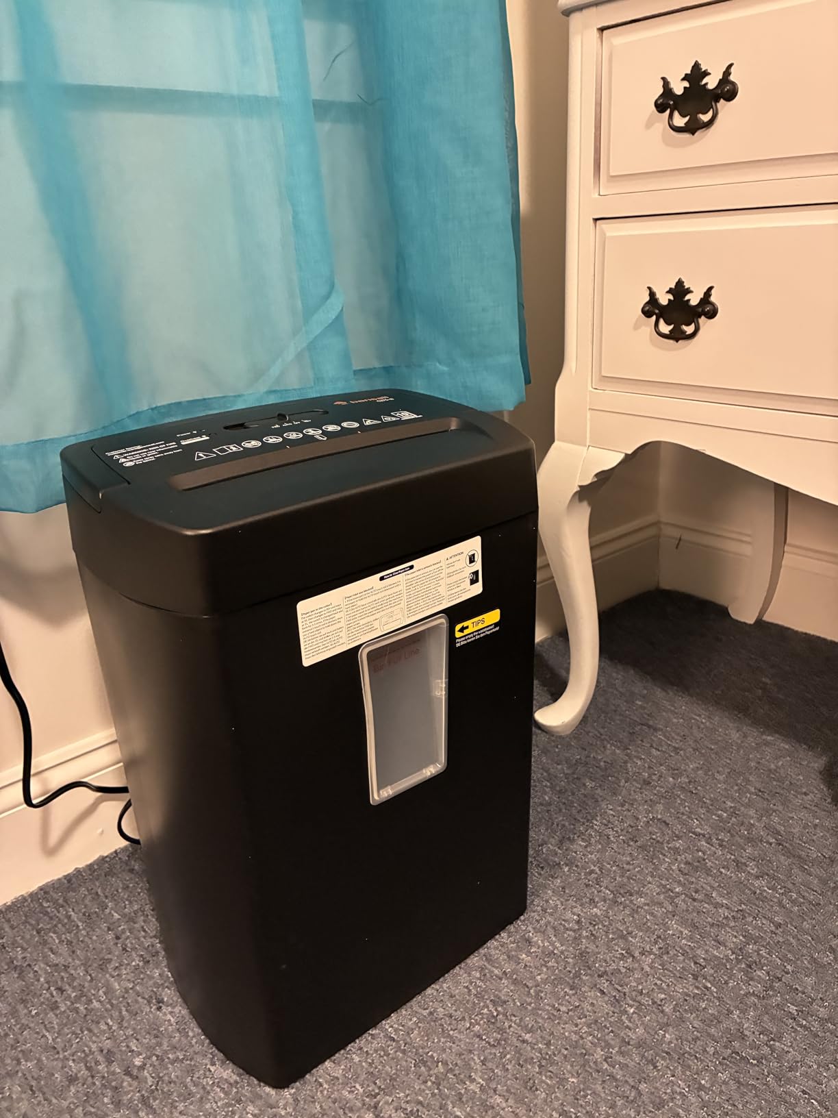 Bonsaii Micro Cut Paper Shredder, 12-Sheet, Home Office, 5.5-Gallon bin customer photo 2