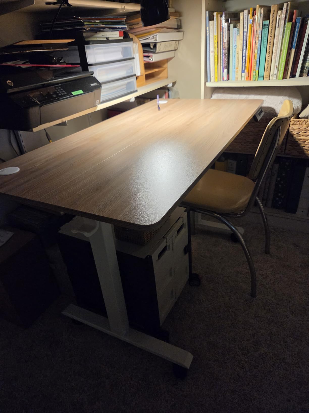 farexon 71x28 Inch Electric Standing Desk with Mouse Pad, Brown customer photo 1
