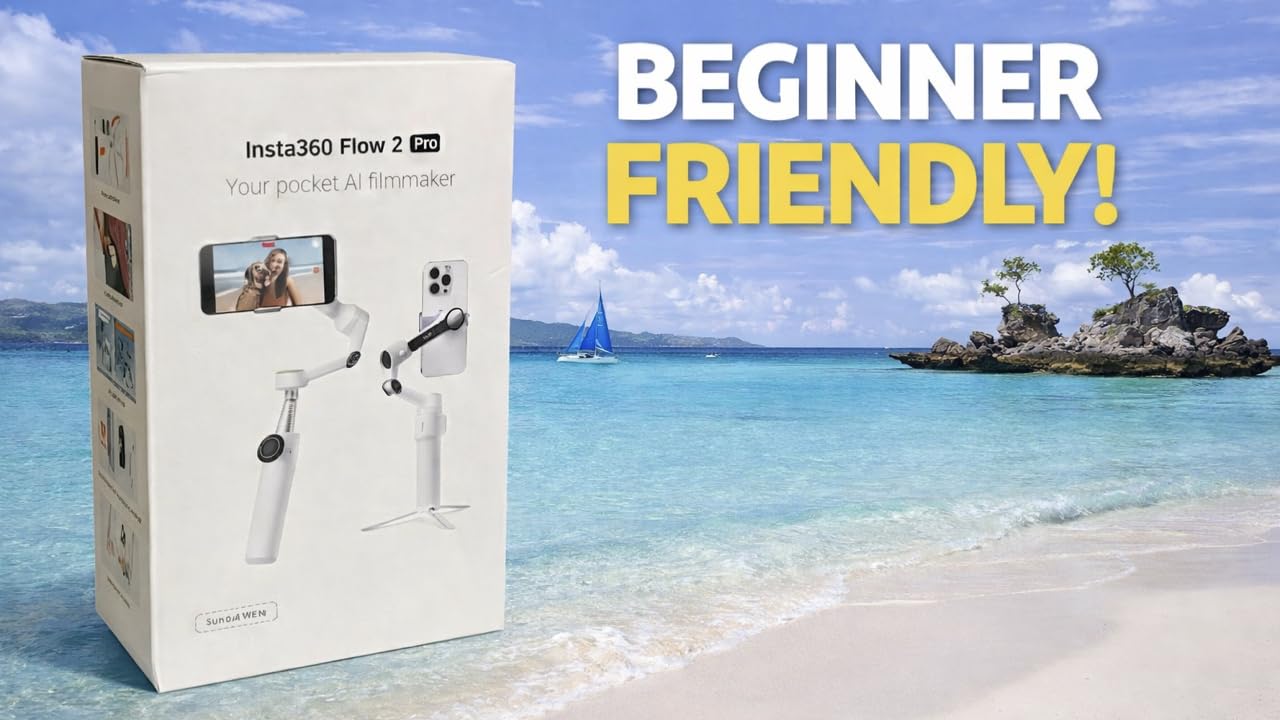 Insta360 Flow 2 Pro White - Industry-First AI Phone Gimbal with Apple DockKit, Pioneering 360º Pan Tracking, Free Tilt, Built-in Tripod/Selfie Stick, Portable Vlog/Travel Stabilizer customer photo 1