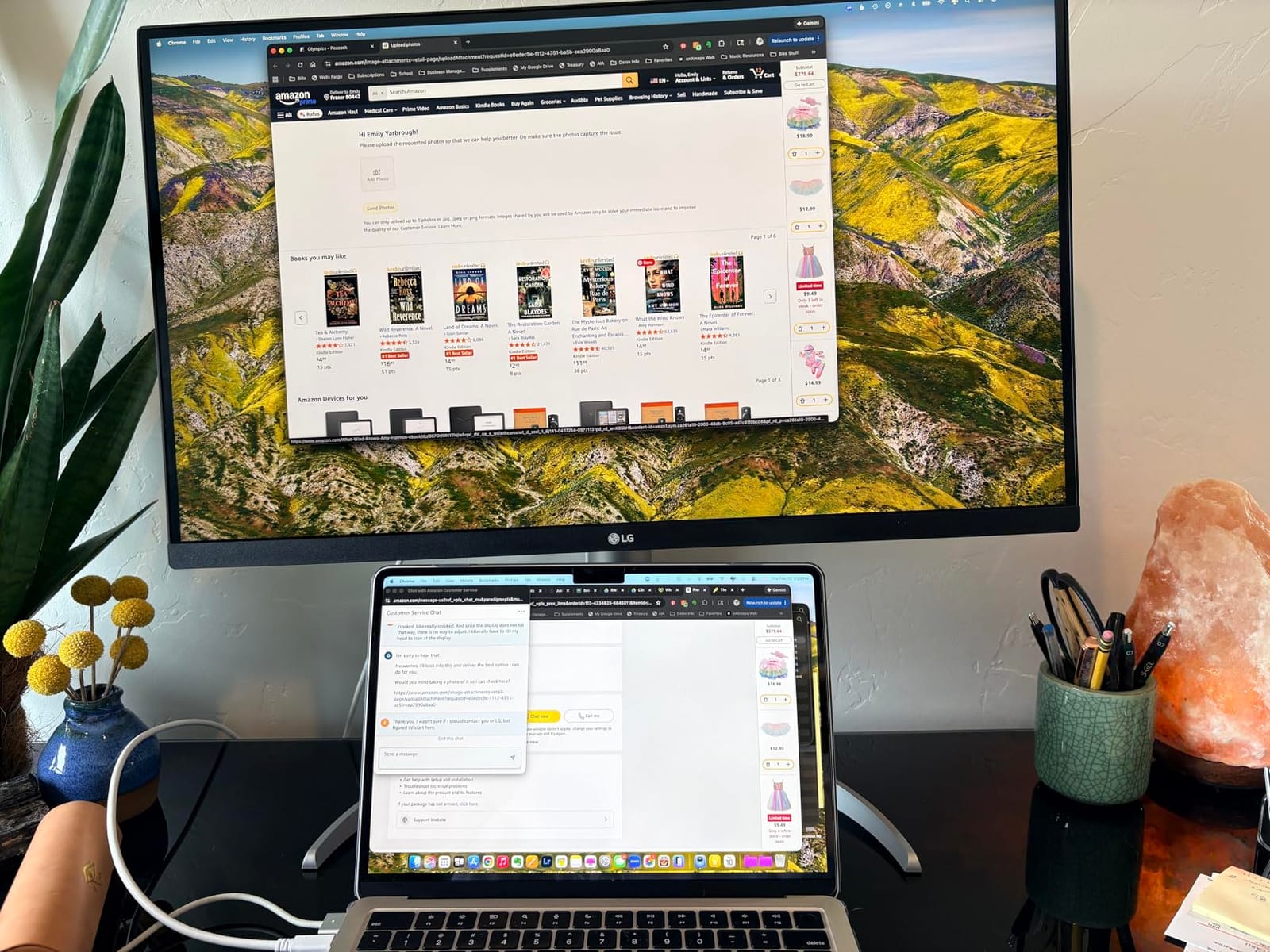 LG 27UP850K-W 27-inch Ultrafine 4K UHD IPS DisplayHDR 400 Computer Monitor customer photo 1