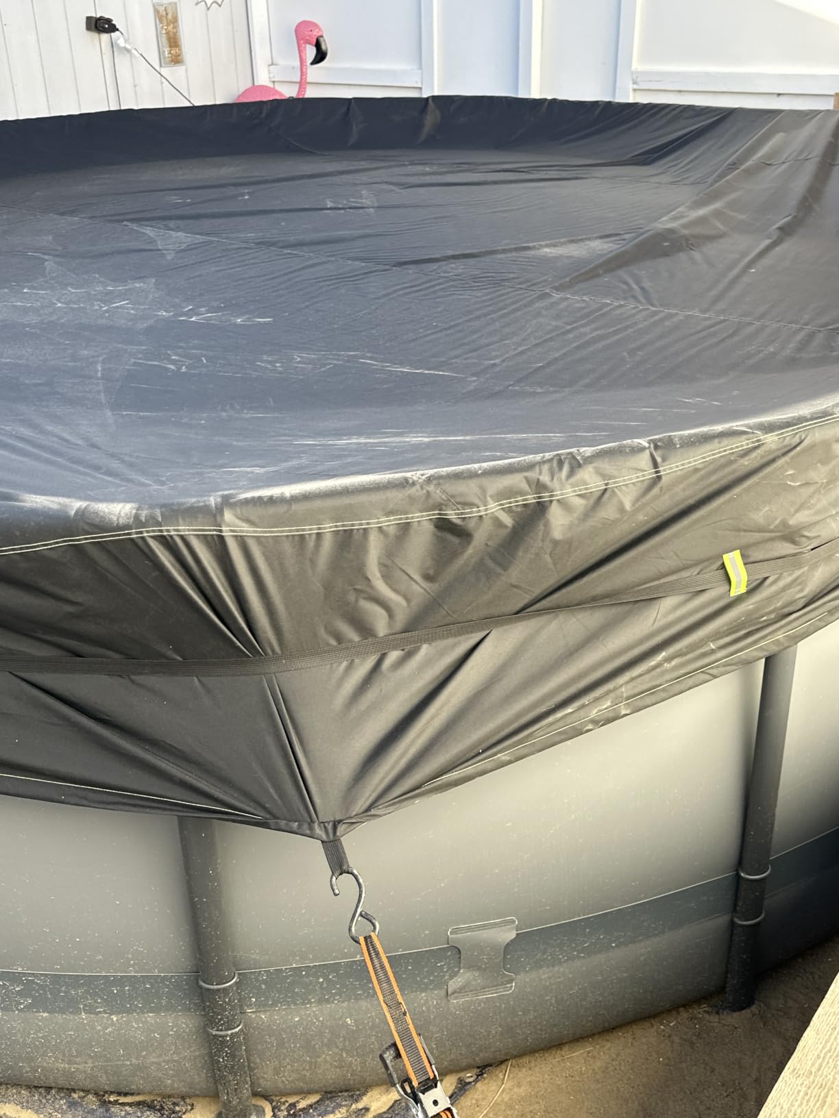 UIRWAY 500D Winter Pool Cover 18FT Round [Upgraded Heavy Duty Thick Fabric] customer photo 1