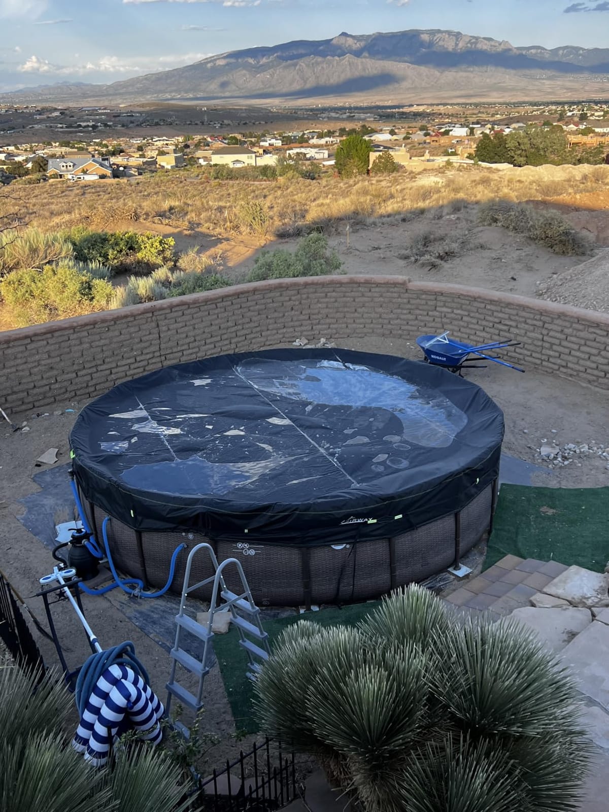UIRWAY 500D Winter Pool Cover 18FT Round [Upgraded Heavy Duty Thick Fabric] customer photo 2