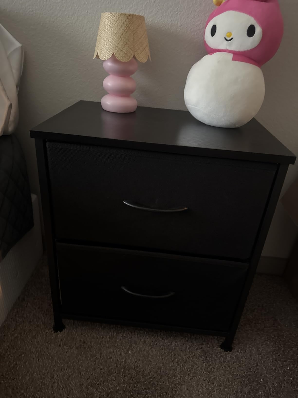 DUMOS Night Stand Small Dresser for Bedroom with 2 Drawers, Bedside Table customer photo 2