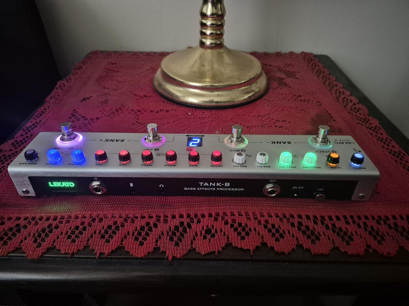 LEKATO Multi Effects Guitar Pedal, Electric Guitar Effects Pedal, Pocket Rechargeable Effects Processor with 6 Effects Modules, 80 Presets, 20 IRs, BT Audio, Headphone Output customer photo 2