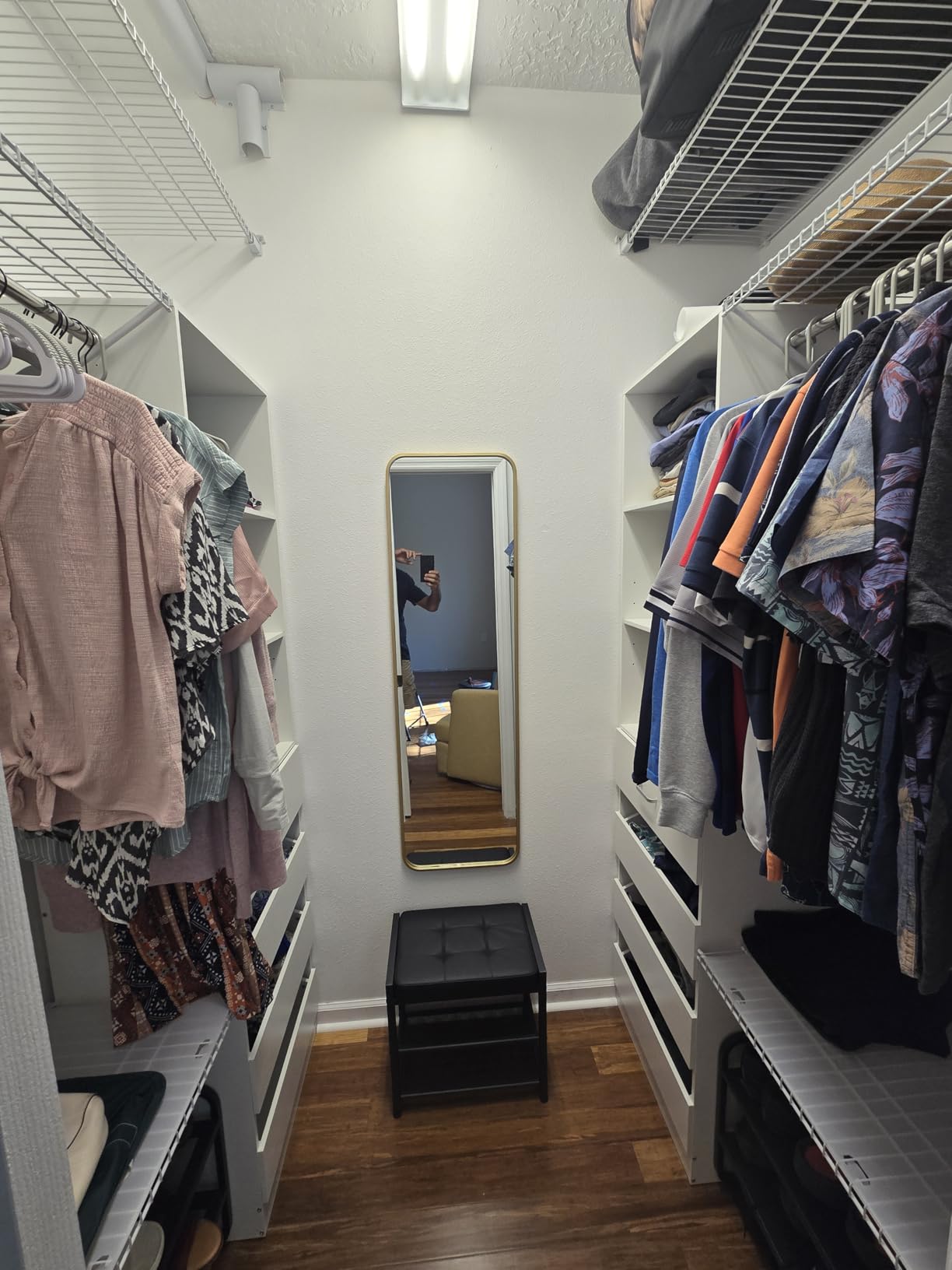 Aheaplus Closet System, 6-15Ft Closet Organizer with 8 Wooden Drawers,White customer photo 2