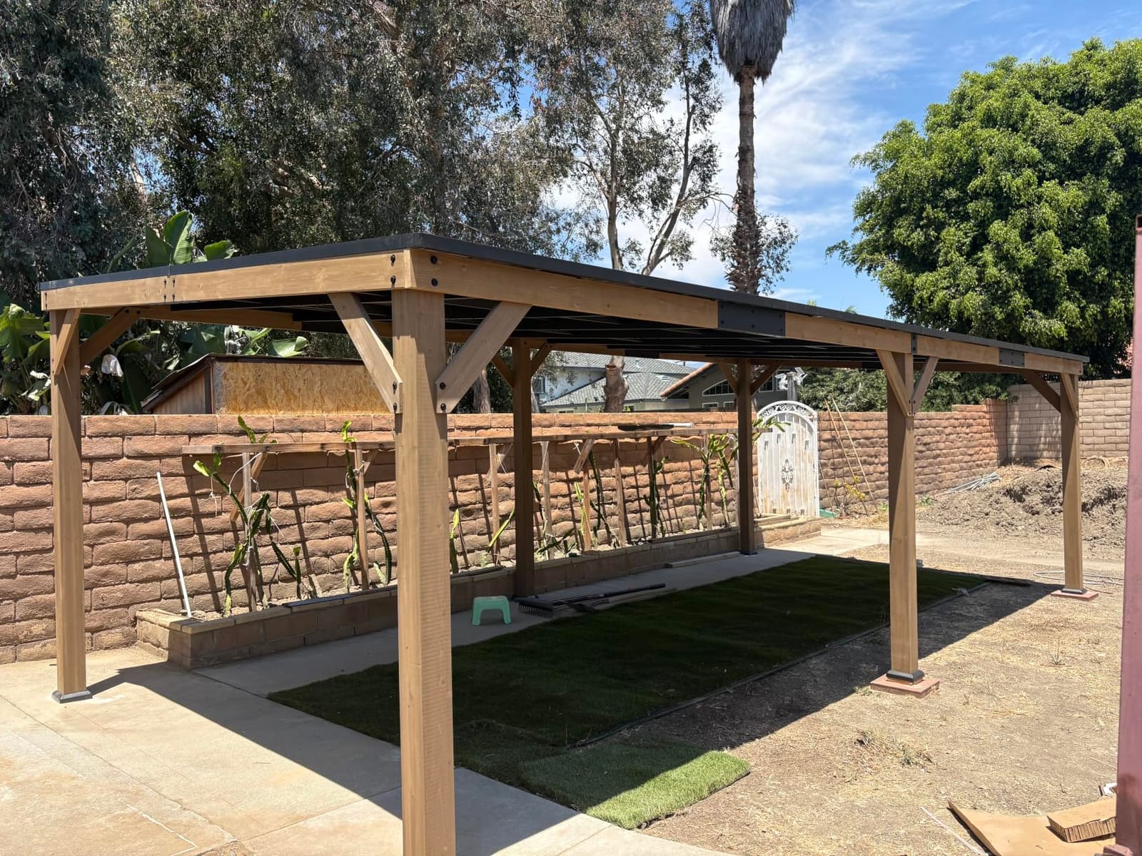 Modern Shade Wood Grill Gazebo 12' x 16' with Sloped Galvanized Steel Roof | All-Weather Cedar Gazebo with 4.6'' Extra-strong Post, Wood Gazebo with Superior Snow & Wind Resistance for Patio, Garden customer photo 1
