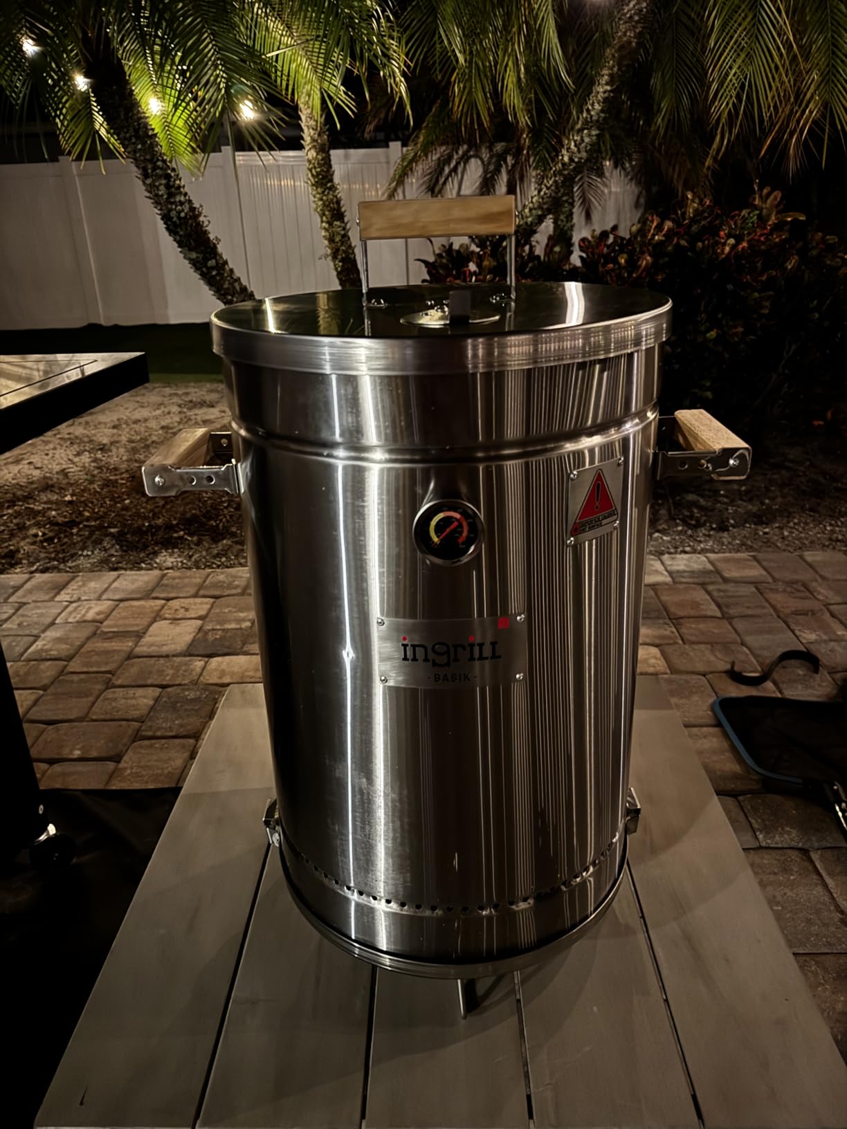 3-in-1 Stainless Steel Smoker Barrel Grill – Portable Charcoal BBQ with Thermometer, 25 lbs Outdoor Cooking Smoker for Camping, Backyard & Home BBQ INGRILL customer photo 2