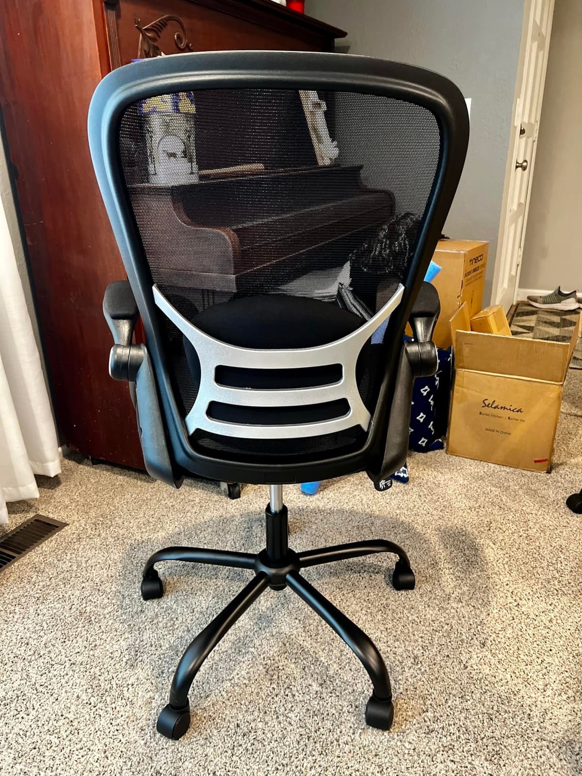 HYLONE 400lb Office Chair Big and Tall,Desk Chair with Lumbar Support,Black customer photo 1