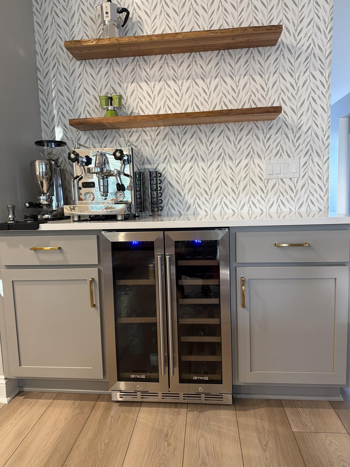 ORYMUSE 15 Inch Wine Fridge, 30 Bottle Under Counter Wine Cooler Built-In customer photo 1