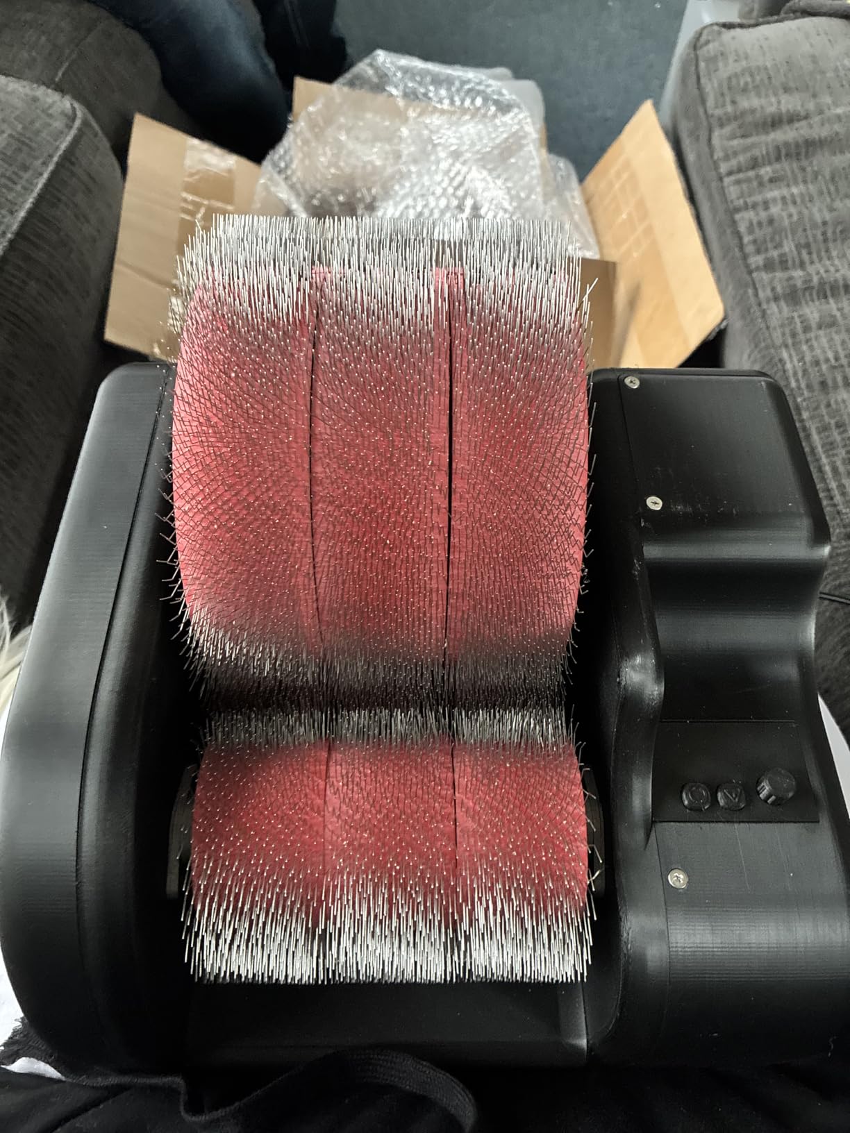 Electric Wool Carding Machine,Wool Fiber Drum Carding Machine with Brush & Awl,Adjustable Combing Speed,Automatically Clean Residual Wool,Fast Color Mixing, Combing, Spinning,for DIY Craft Make Felt. customer photo 2