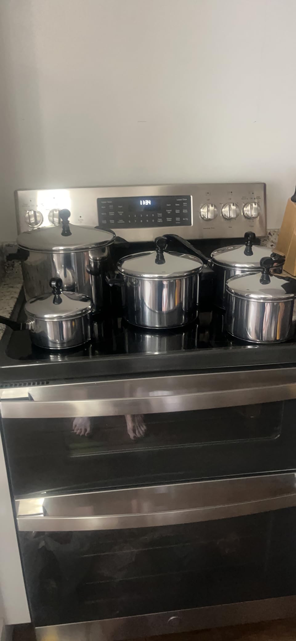 Farberware Classic Series Stainless Steel Pots and Pans with Baking Sheet Pan, Cooking Tools, and Lids, Induction Ready, Dishwasher Safe, 10 Piece Cookware Set, Metal Utensil Safe - Stainless Steel customer photo 2