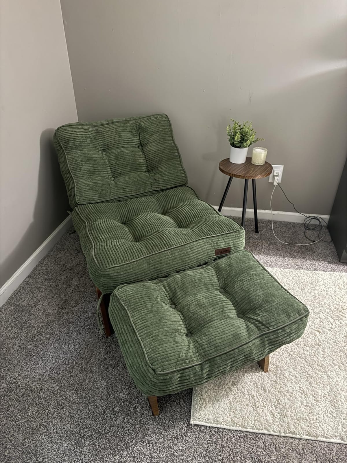 MAXYOYO Accent Chair with Ottoman, Lounge Chair with Adjustable Backrest customer photo 1