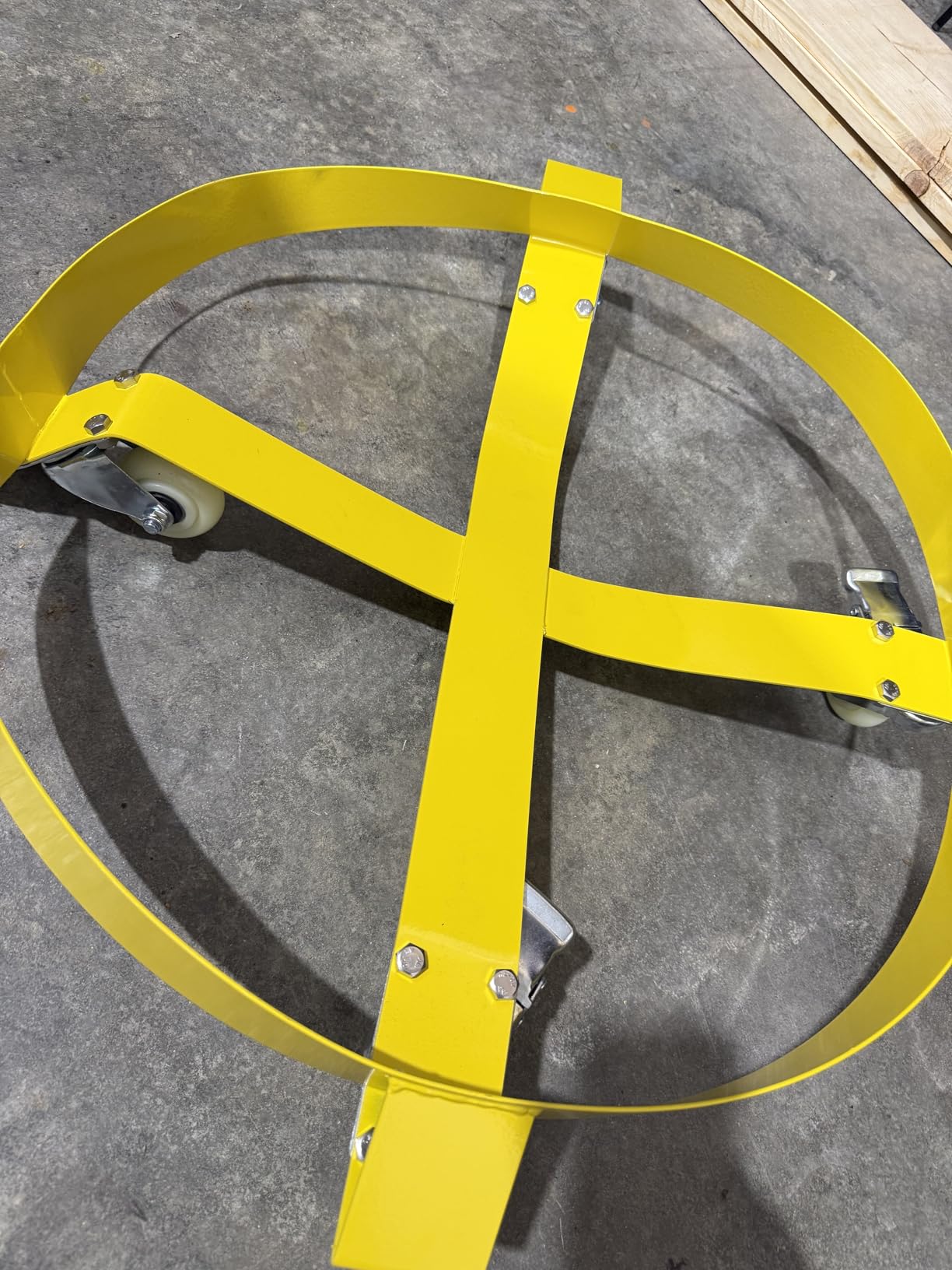 55 gal Heavy Duty Drum Dolly, 1250 LBS Load Capacity, Barrel Dolly Cart Drum Caddy, Hand Truck Capacity Dollies with Steel Frame 5Swivel Casters Wheel, for Warehouse Drum Handling, Non Tip 5 Wheel customer photo 1