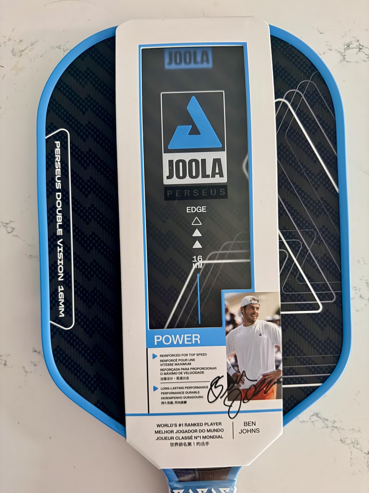 JOOLA Double Vision 16mm Pickleball Paddle - Signature and Standard Shape - Aramid Surface for Softer Responsive Touch - SK Film for Reduce Vibration - USAP Approved - NFC Chip Enabled customer photo 2