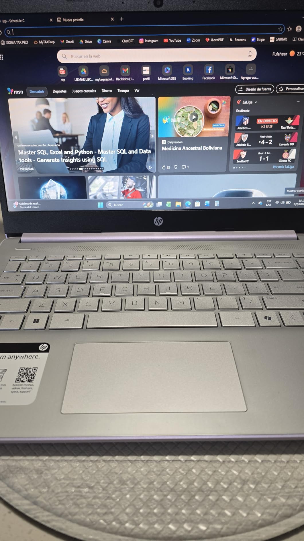 HP Ultrabook 14 Laptop Computer Business Study & Home 2025, Lifetime MS Office + Windows 11 Pro, Quad-Core Intel CPU, 16GB RAM & 628GB Storage (128GB UFS+500GB Ext), Wi-Fi 6, HubxcelAccessory, Blue customer photo 1