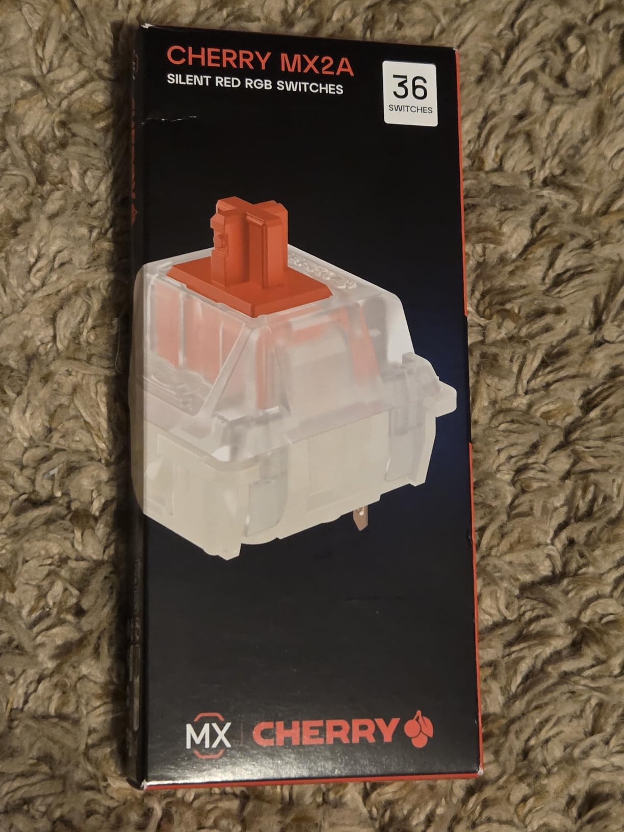 CHERRY MX2A RGB Silent RED Switch Kit, 36 Mechanical Keyboard Switches, for DIY, Hot Swap or Gaming Keyboard, Linear Switch with No Click, Smooth & Quiet customer photo 1