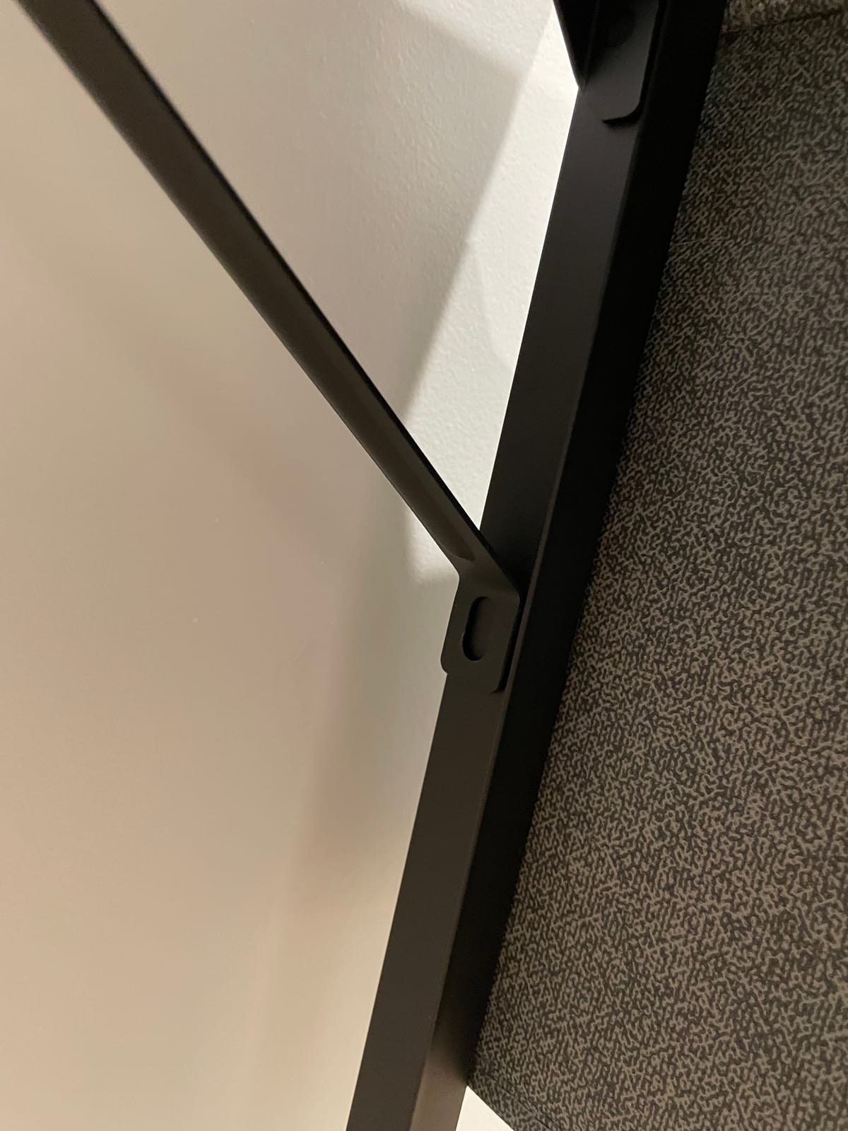 Cubiker Reversible L Shaped Standing Desk - 63 x 55 Inch Electric Adjustable Height Corner Standing Desk, Ergonomic Sit Stand Up Table with 3 Memory Buttons, Splice Board for Home Office, Black Walnut customer photo 2