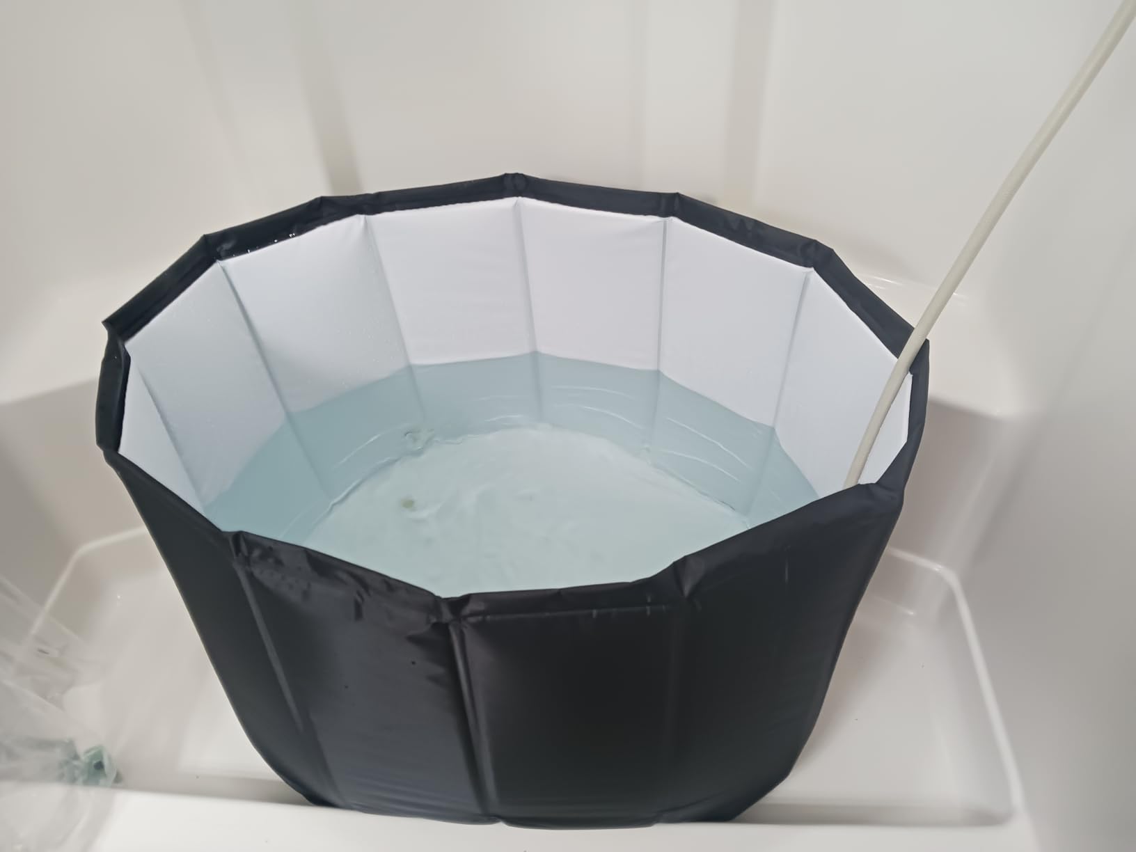 Portable Bathtub for Adult, Foldable Soaking Bathtub for Hot SPA&Ice Bath, Foldable Small Bathtub collapsible bathtub for Bathing, 6-layer Insulated portable tub,Space-Saving (black, 25.9X27.5 IN) customer photo 1