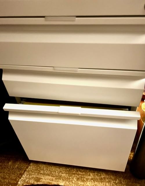 Approgreent 2 Drawer Metal File Cabinet, Fully Assembled Locking Filing Cabinet with Anti-Tipping Wheels, Quiet Slide, Heavy-Duty Steel Construction, Fits A4 Letter Legal for Home Office, Matte White customer photo 2