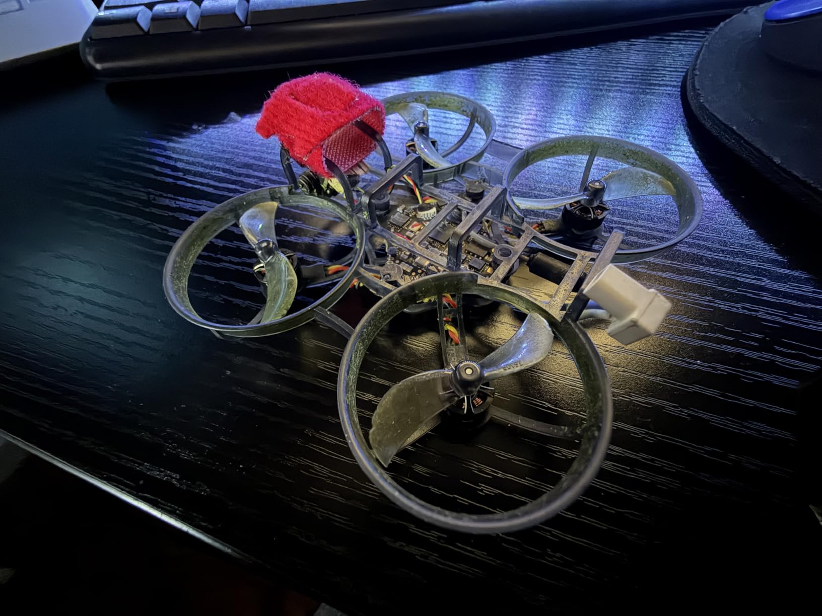 R8 ELRS Whoop Drone-Ultralight 1S 80mm Micro FPV Quadcopter BNF,1:4 Thrust 0802 20000KV Brushless Motors, FOV160°,Matrix G4 5IN1 FC,with 6 Port Battery Charger,2 Batteries for Indoor FPV Freestyle Racing customer photo 1