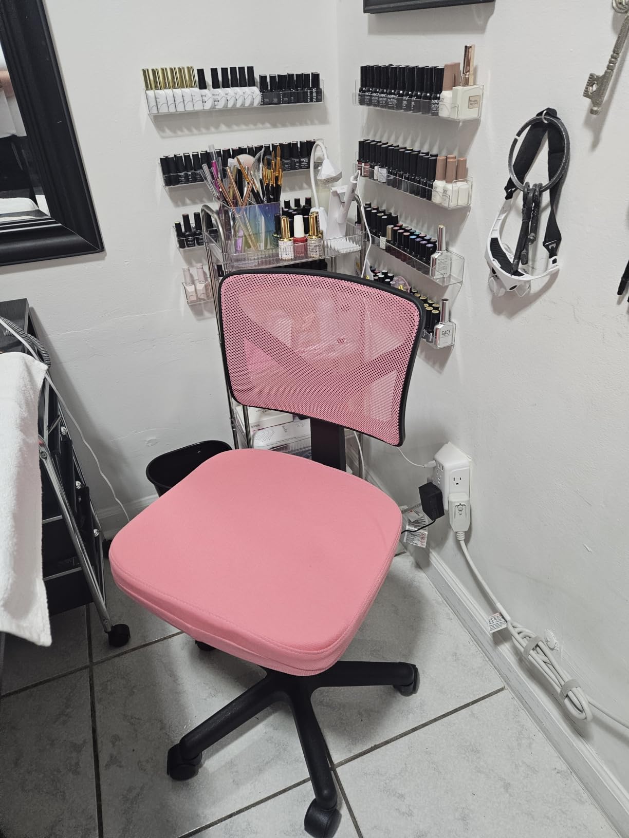 DUMOS Armless Desk Chairs, Small Home Office Mesh Chairs customer photo 2