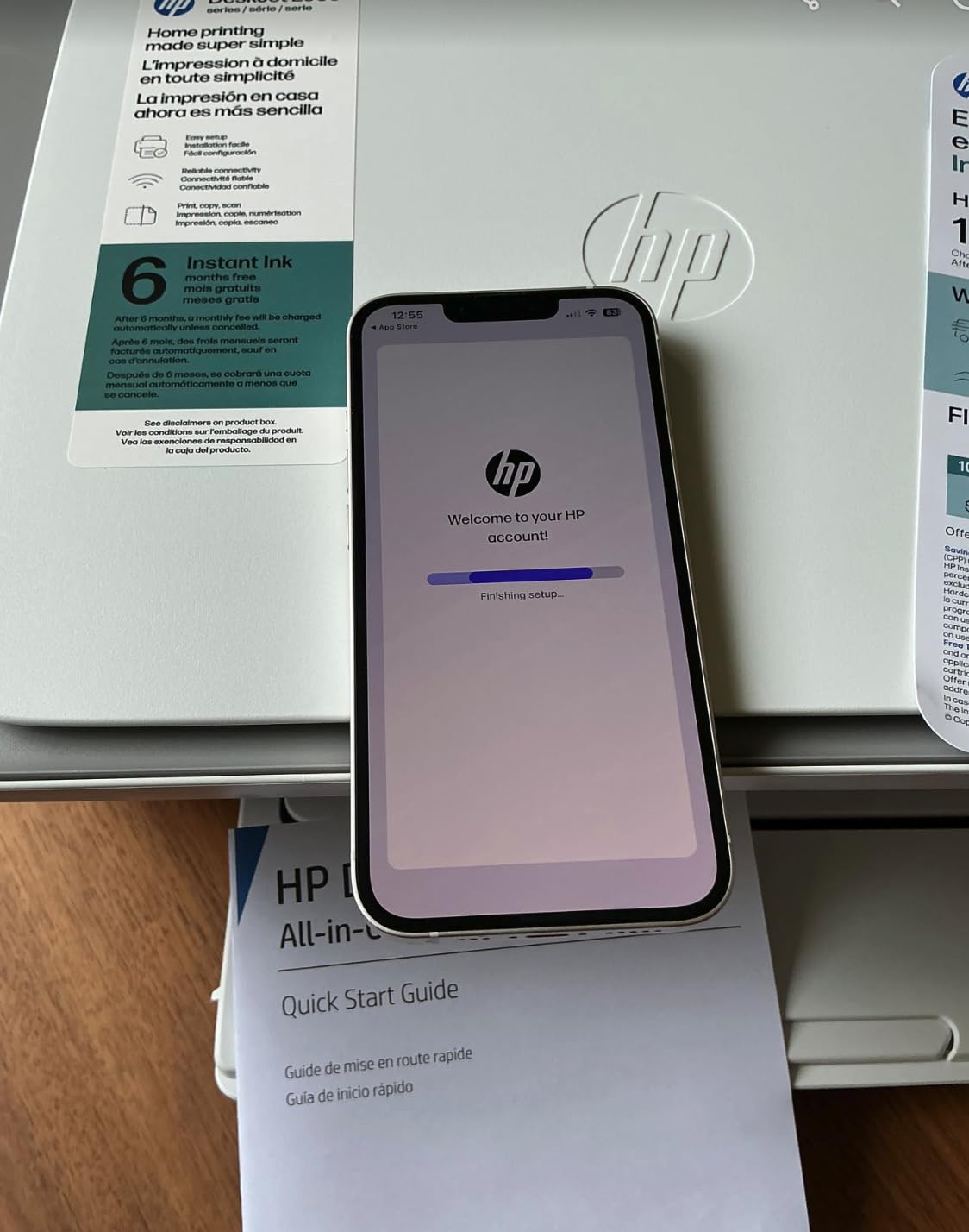 HP DeskJet 2923 Wireless All-in-One Color Inkjet Printer, Scanner, Copier, 6 Month Trial of Instant Ink Included, AI-Capable (B18JWA) customer photo 1