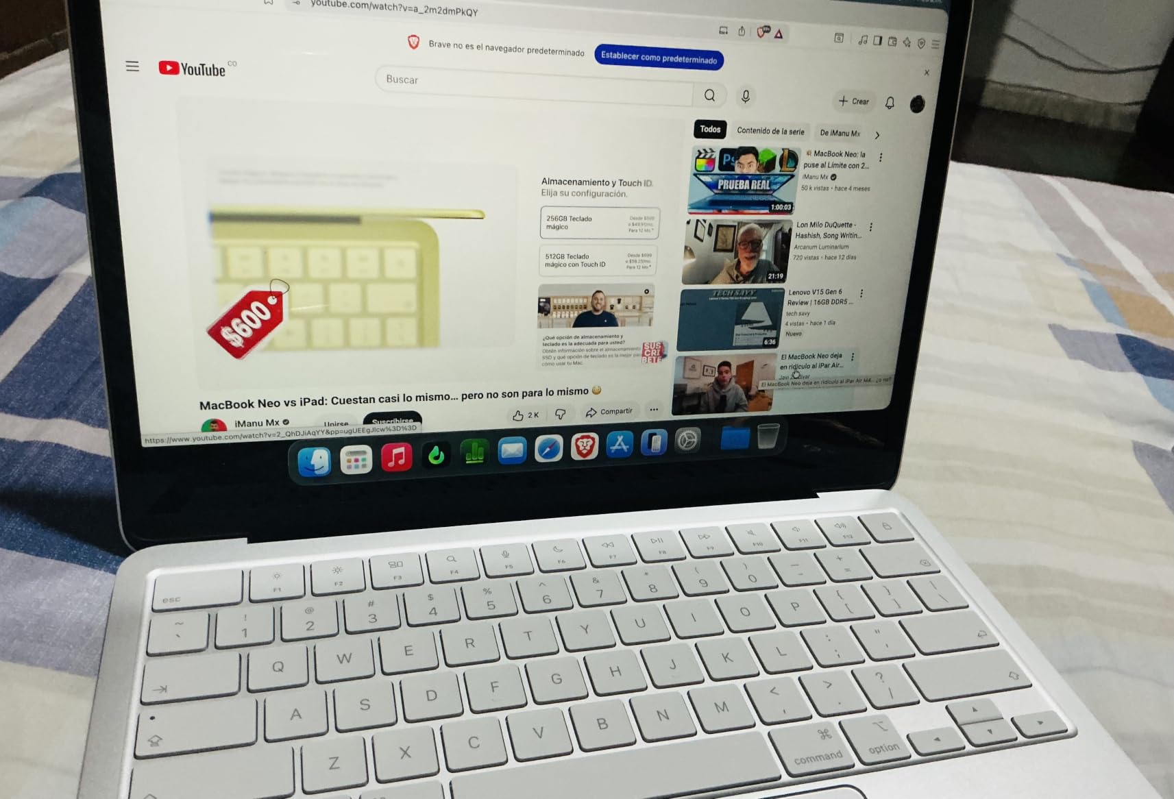 Apple 2026 MacBook Neo 13-inch Laptop with A18 Pro chip: Built for AI and Apple Intelligence, Liquid Retina Display, 8GB Unified Memory, 256GB SSD Storage, 1080p FaceTime HD Camera; Silver customer photo 2