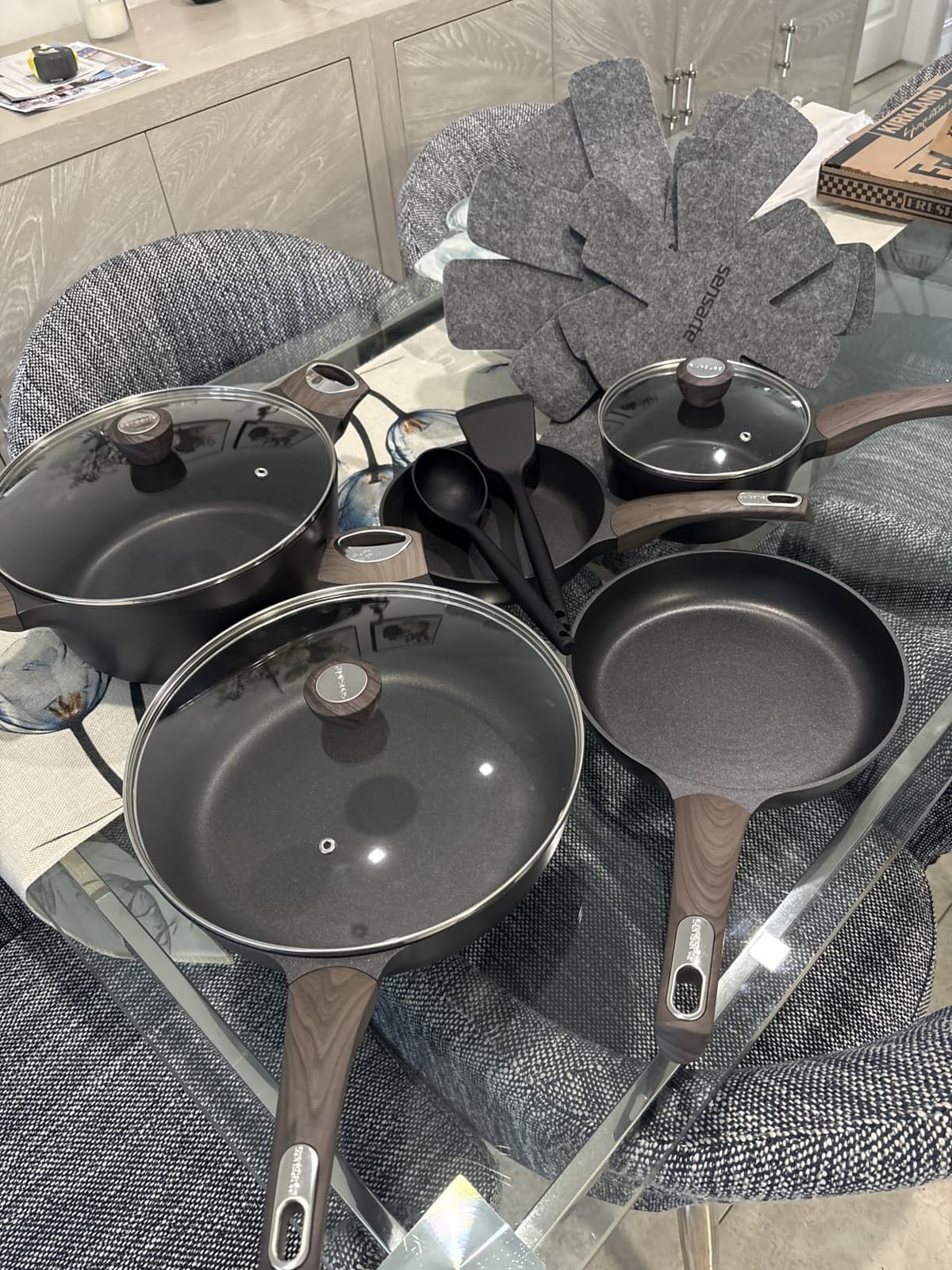 SENSARTE Ceramic Cookware Sets, Pots and Pans Set Non stick, 14 Piece Induction Cookware, Non toxic Healthy Non Stick Kitchen Cooking Set, with Frying Pans Set, PFAS PTFE PFOA PFOS Free customer photo 1