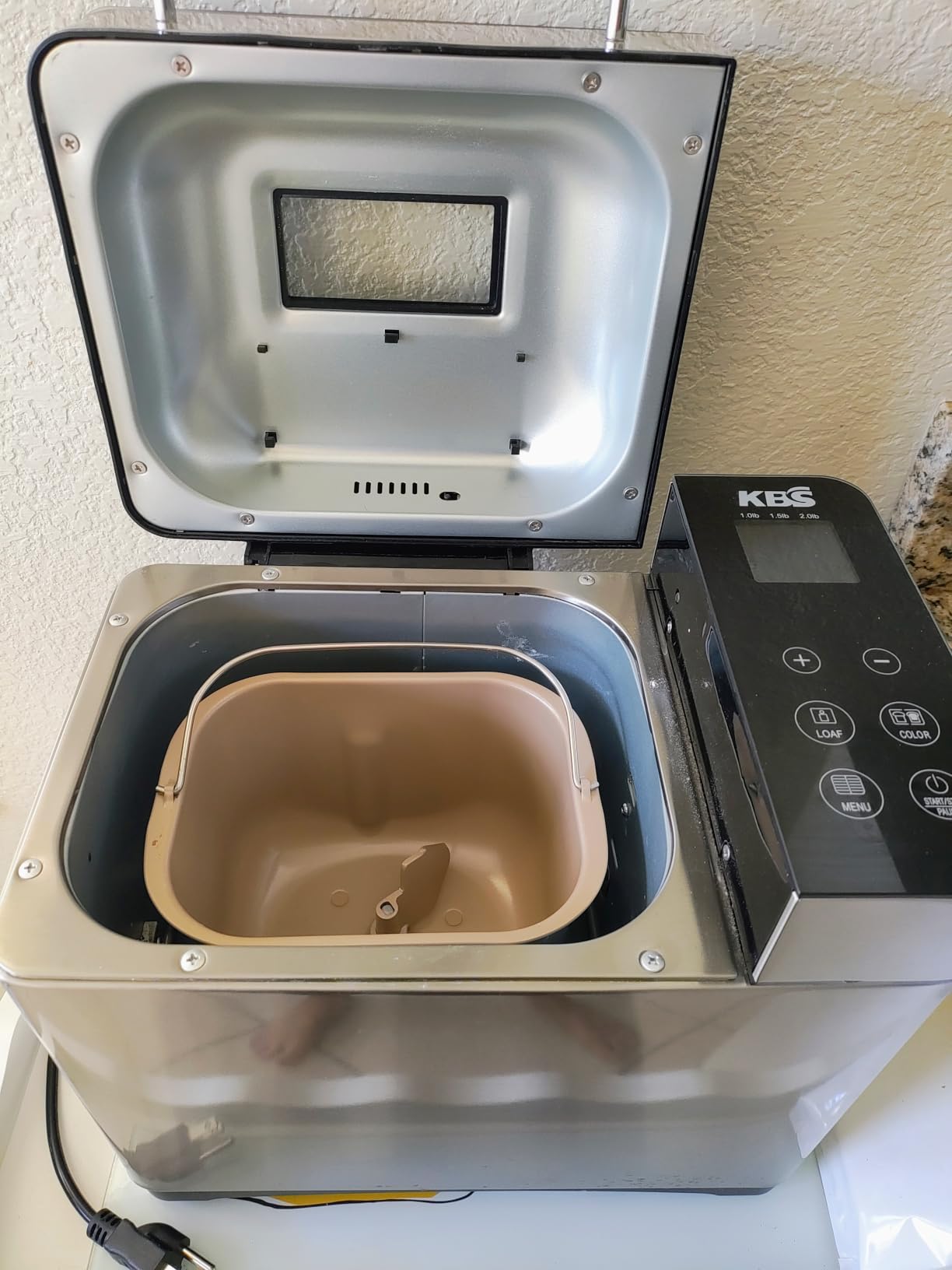 KBS Blue Bread Maker, 2.2LB Smart Bread Machine with Healthy Ceramic Pan, Touchscreen, Auto Nut Dispenser, 17 Automatic Programs, Gluten Free, Sourdough, Dough, Yogurt&Jam, 15H Timer, Stainless Steel customer photo 1
