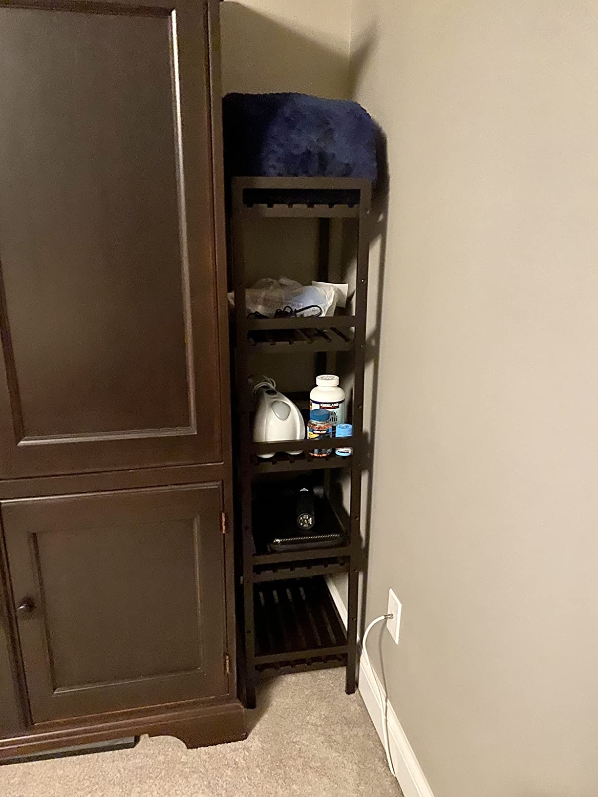 SONGMICS 5-Tier Shelving Unit, Steel Storage Rack, 11.8 x 15.7 x 56.7 Inch customer photo 2