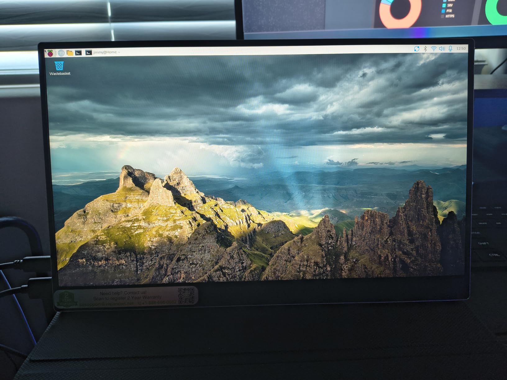 VisionOwl Portable Monitor 19 Inch 4K UHD 144Hz 560 nits 125% sRGB Second Screen, USB-C HDMI HDR Travel Monitor for Laptop PC MacBook PS5 Xbox, VESA Mountable, with Speakers, Built-in Kickstand customer photo 1
