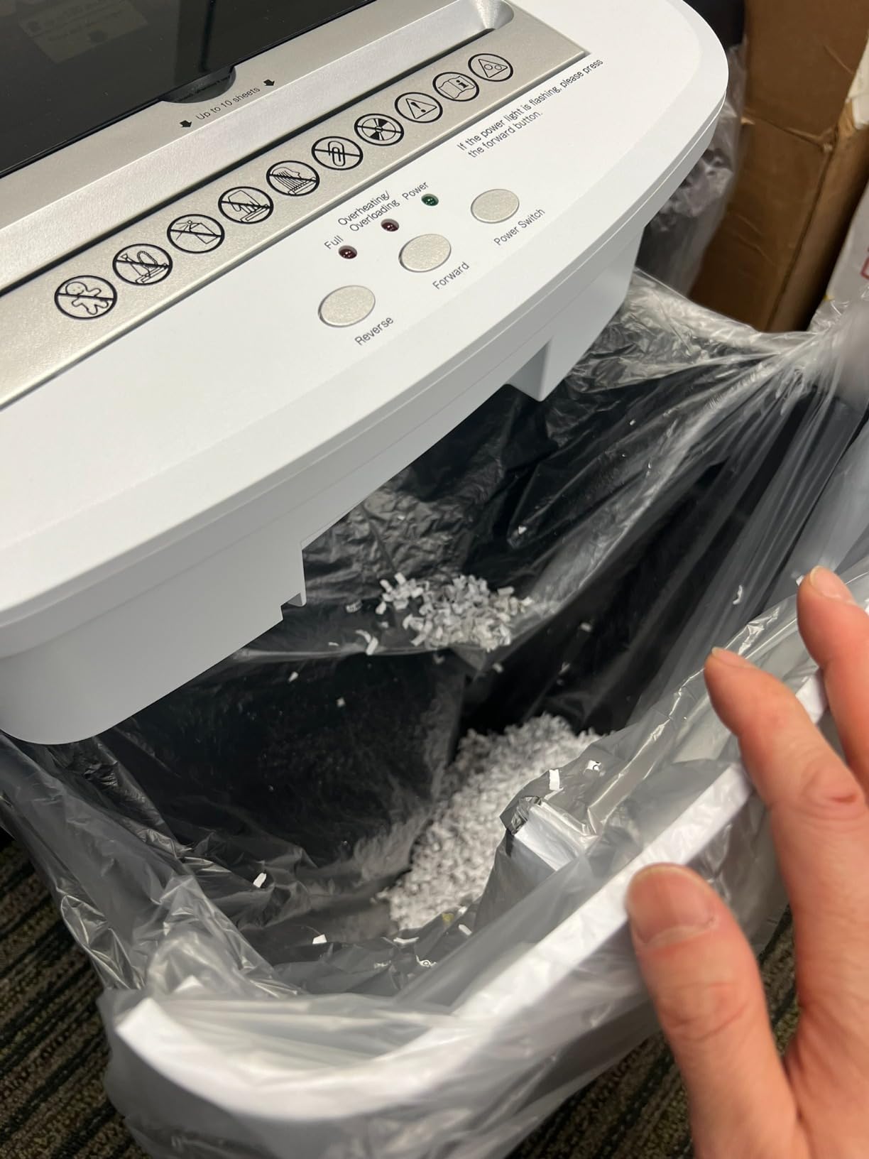 Heavy Duty Paper Shredder 400-Sheet Auto Feed P5 Micro Cut customer photo 1