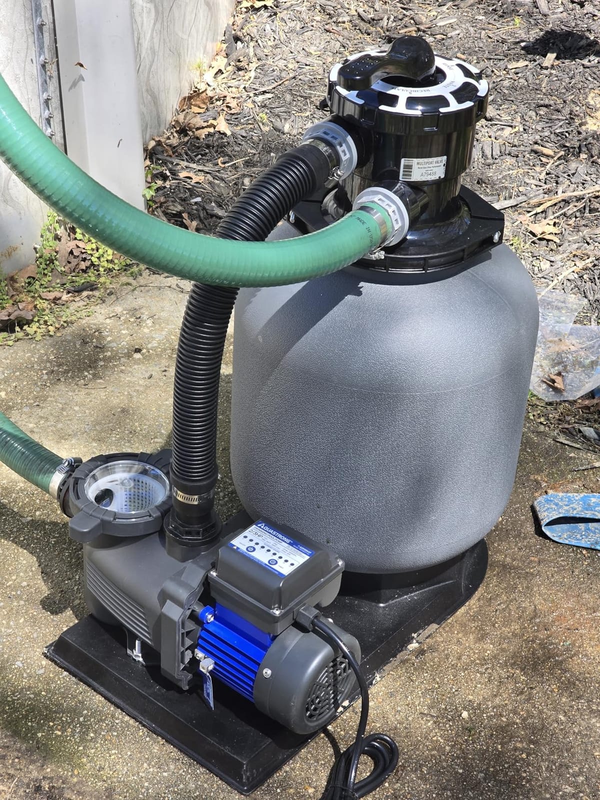 AQUASTRONG 14in Sand Filter Pump for Above Ground Pool with Timer, 2/3 HP Pool Pumps Above Ground 3000 GPH for Pools up to 13000 GAL, Pool Filter with 6-Way Valve, Improved Circulation and Filtration customer photo 1
