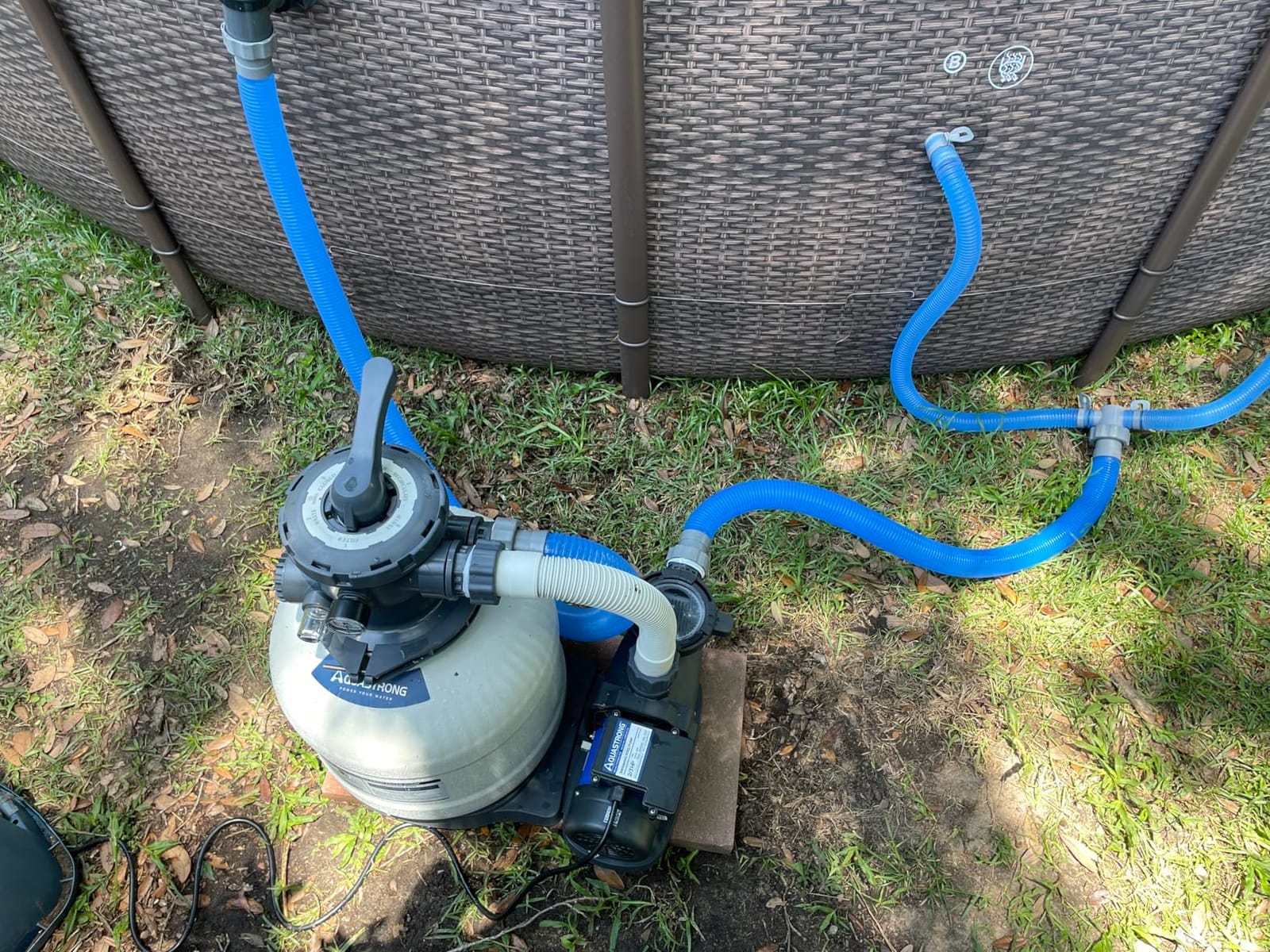AQUASTRONG 14in Sand Filter Pump for Above Ground Pool with Timer, 2/3 HP Pool Pumps Above Ground 3000 GPH for Pools up to 13000 GAL, Pool Filter with 6-Way Valve, Improved Circulation and Filtration customer photo 2