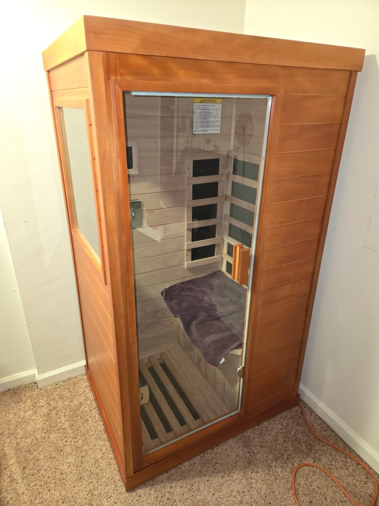 Outdoor Traditional Sauna 4-6 Person 9KW Steam Saunas Barrel customer photo 1