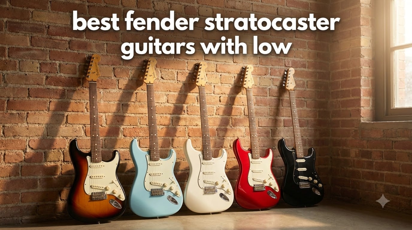 best fender stratocaster guitars with low