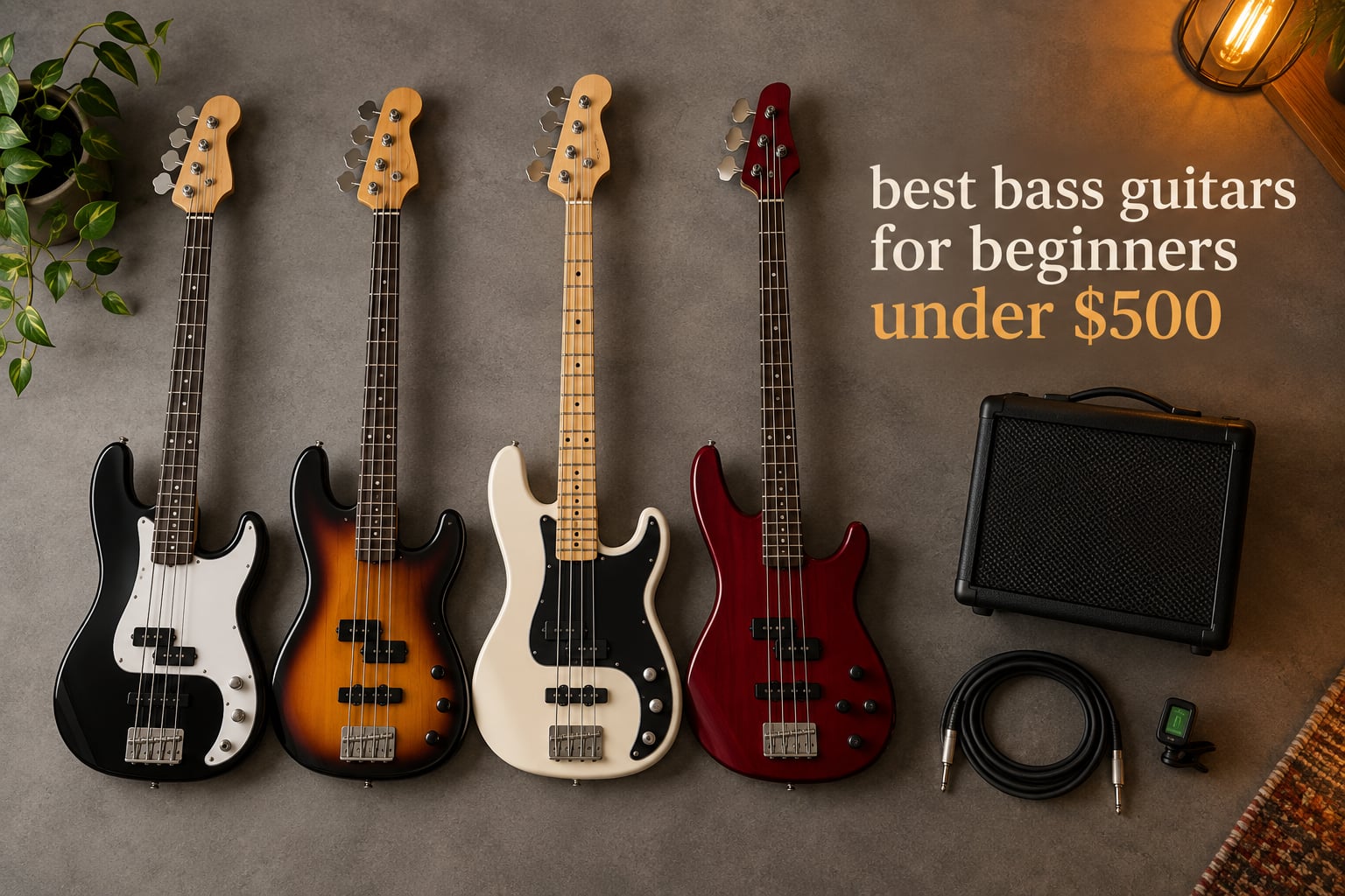 best bass guitars for beginners under $500