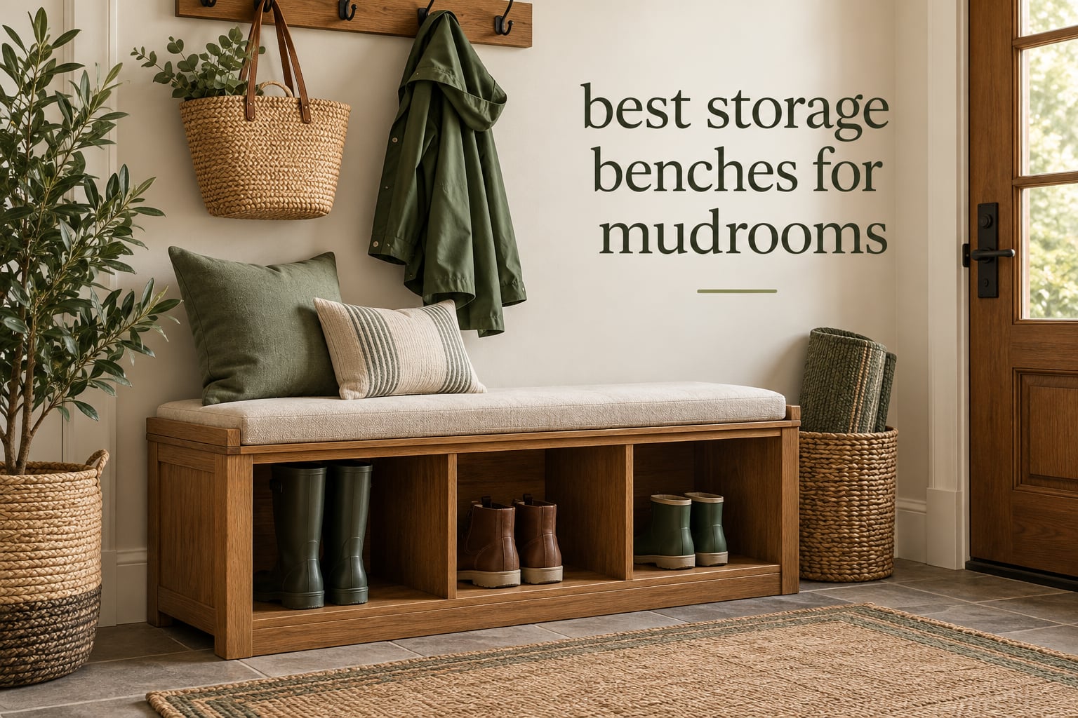 best storage benches for mudrooms