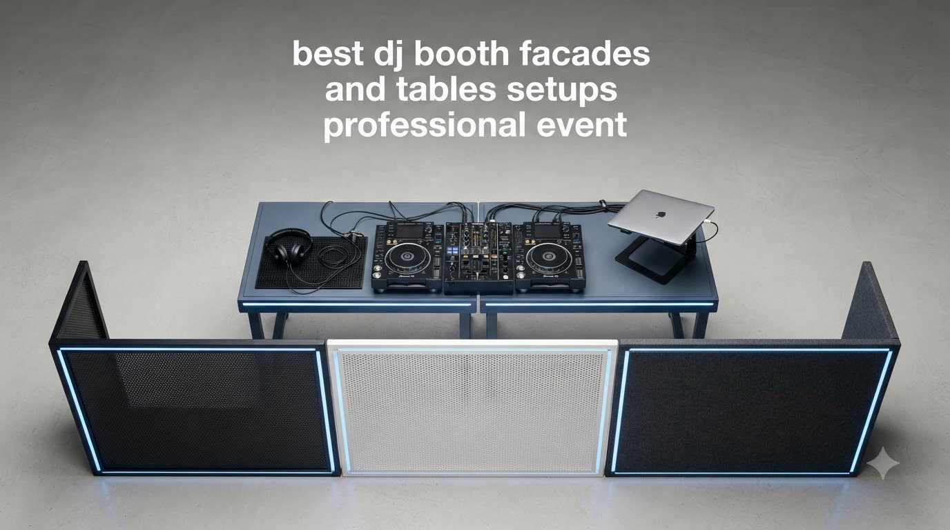 best dj booth facades and tables setups professional event