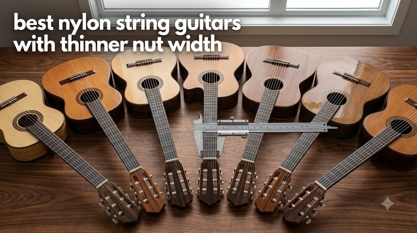 best nylon string guitars with thinner nut width