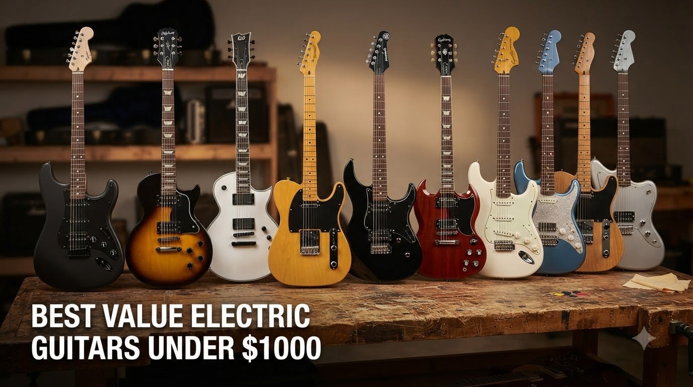 best value electric guitars under $1000