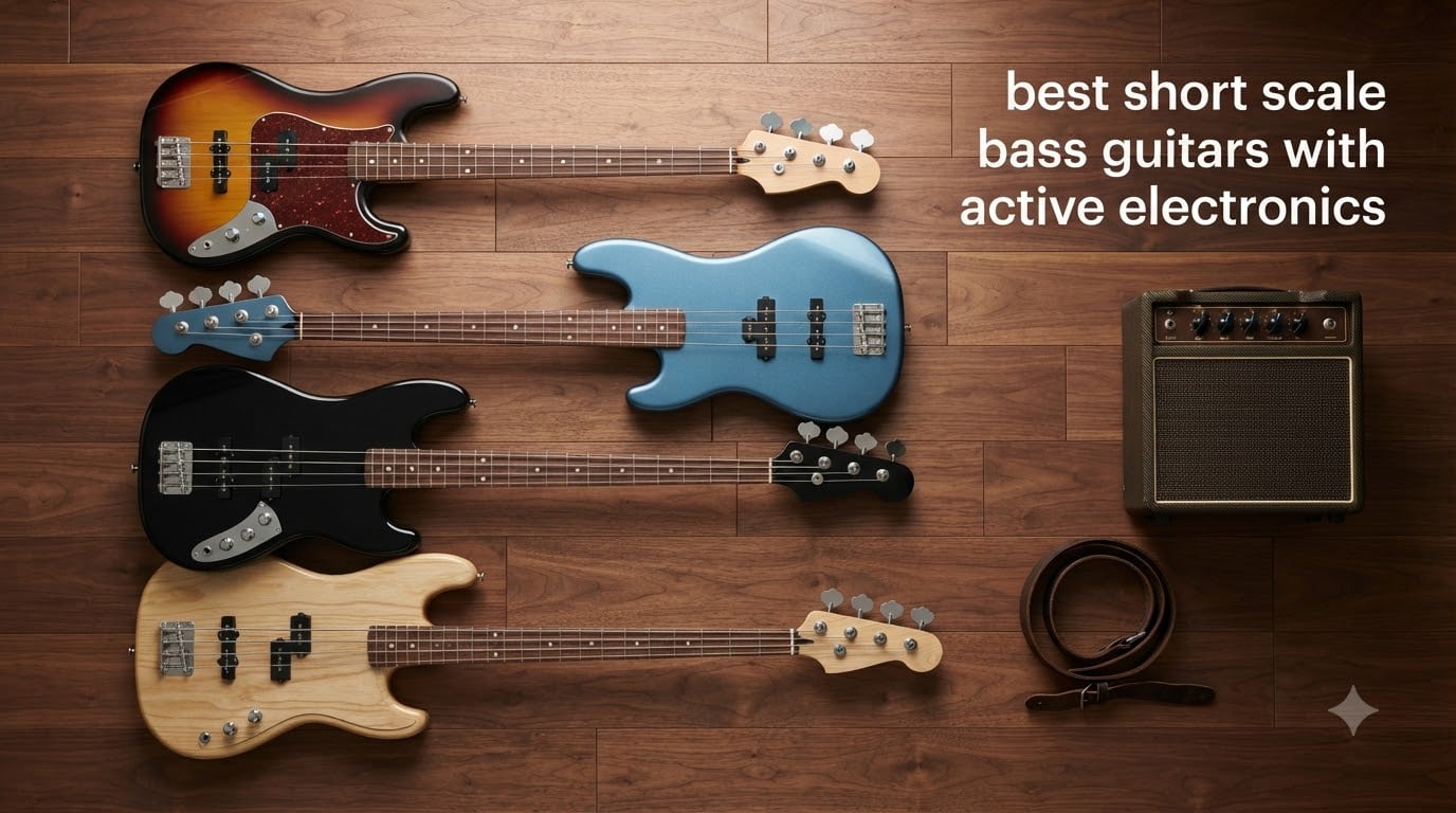best short scale bass guitars with active electronics