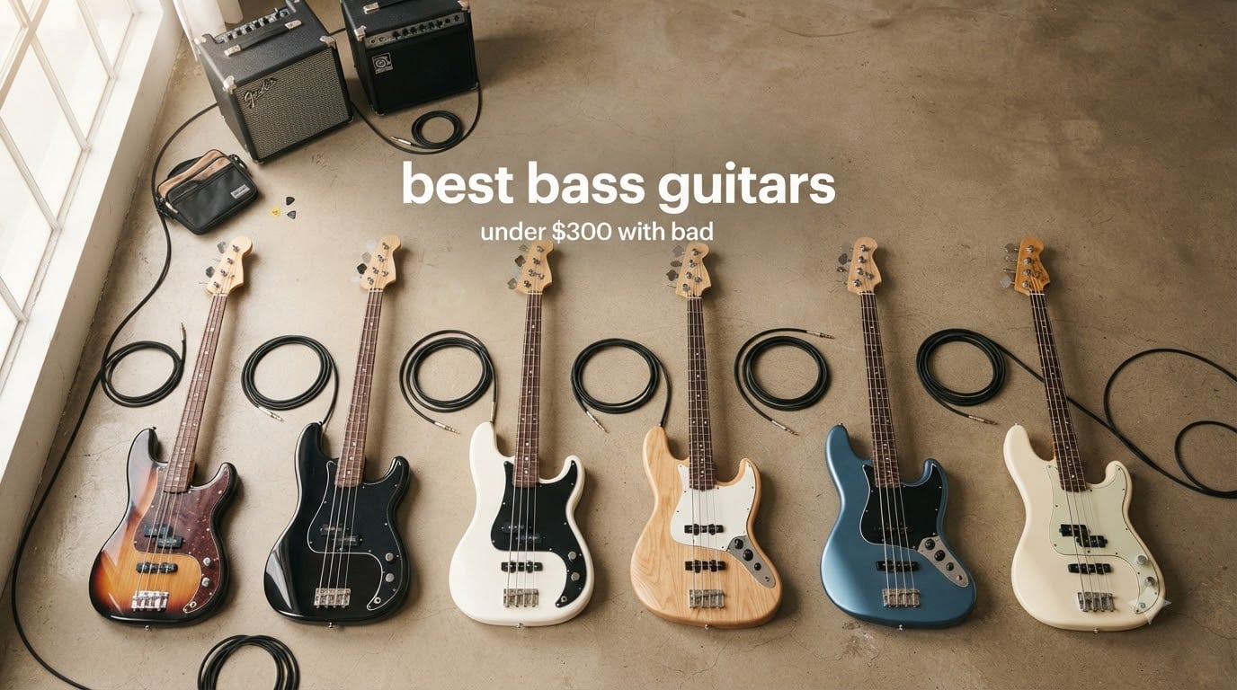 best bass guitars under $300 with bad